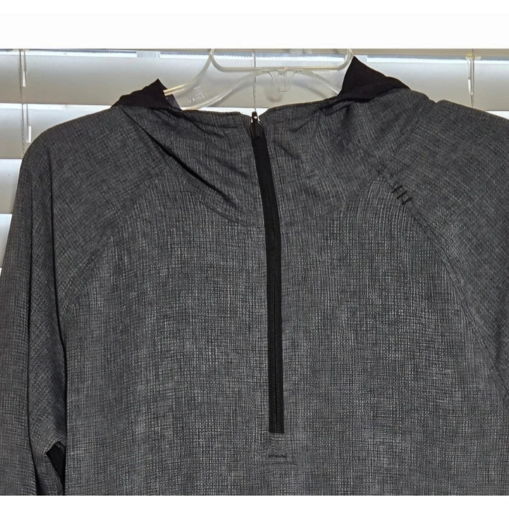 Lululemon Reversible Half Zip Hoodie Mens Small Grey Charcoal Active‎ Pullover